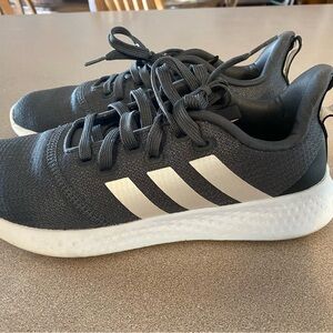 Adidas Charcoal and White Athletic Shoes. Great looking shoes!!